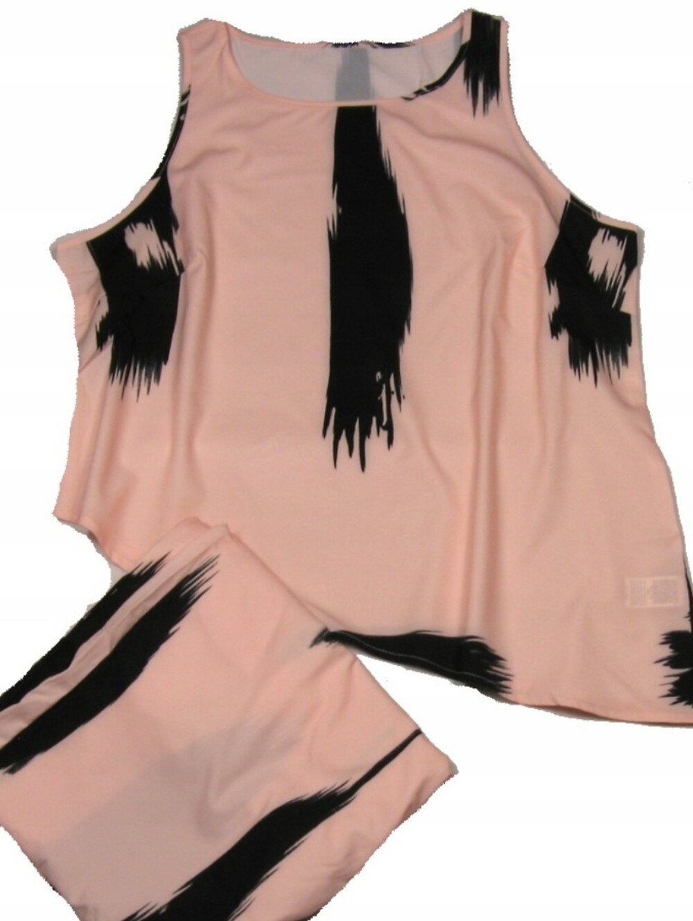 Emery Rose Pink & Black Brushstroke Pants Set Size XL